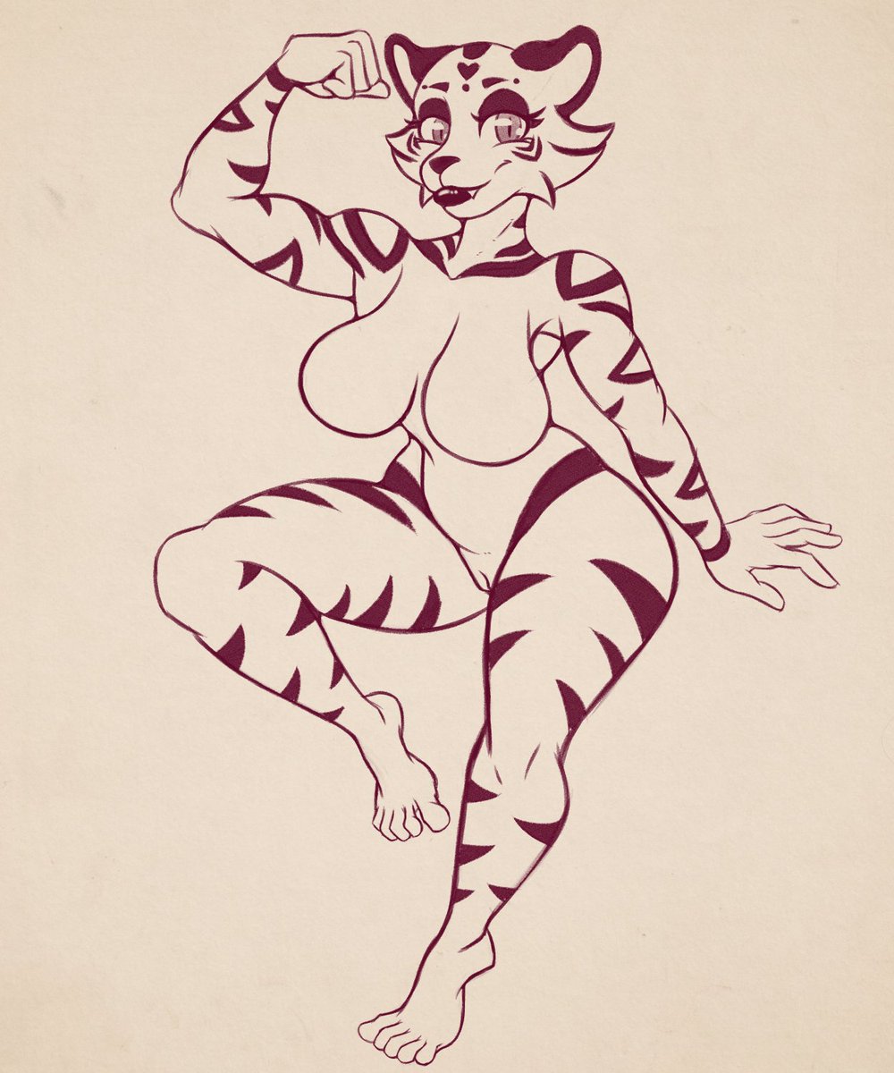 I'm a little late with this one, but since I finished my first drawing on the 2nd, I still managed to draw every day for 30 days
Anyway, I don't draw Cereza enough, but doing all those stripes is a pain. I'll have to revise her design again.
