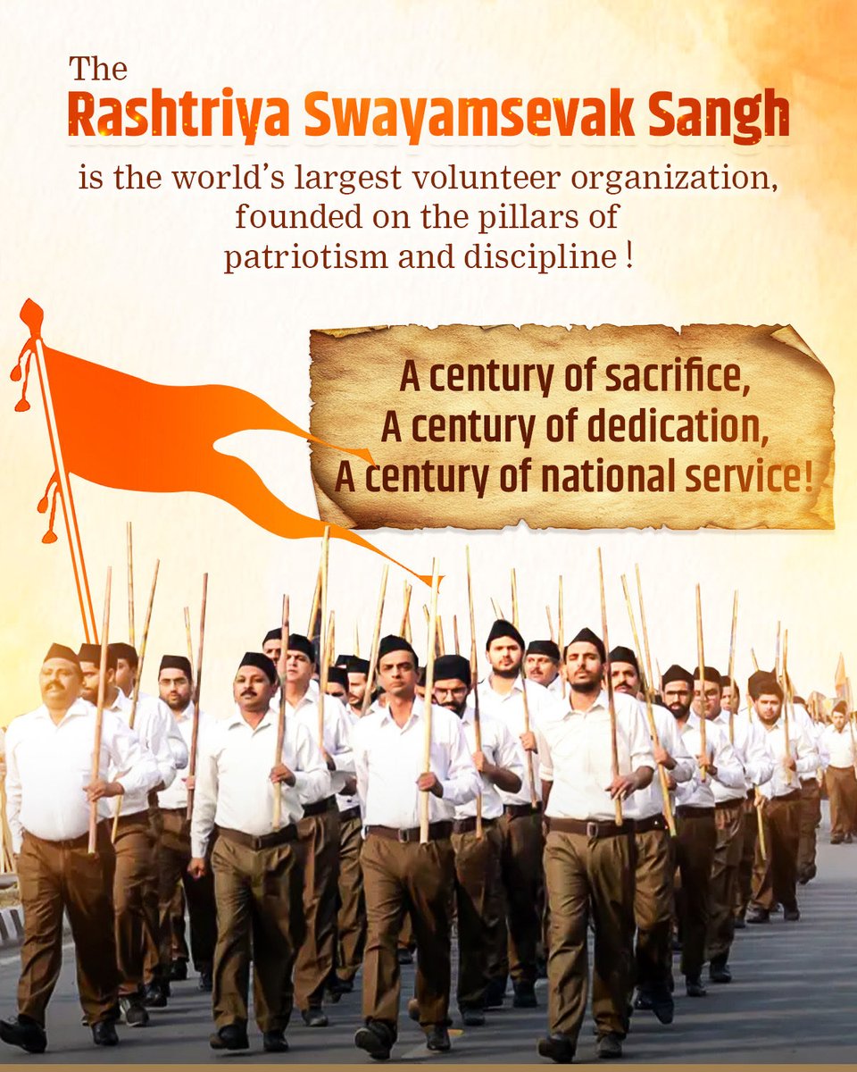 SamirMandrekar's tweet image. 1A century of nurturing culture, A century of building strong character, A century of unwavering nationalism! #RSS100Years