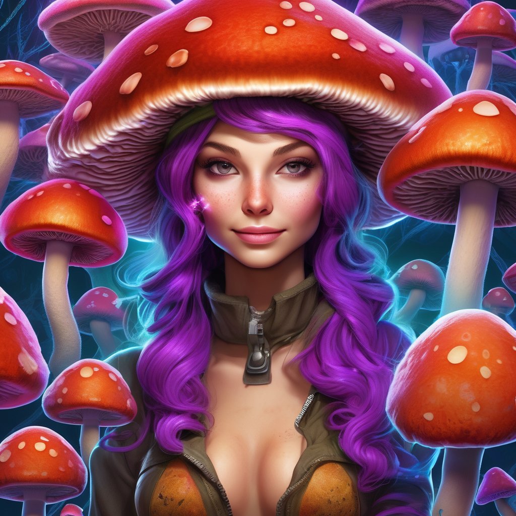 ShroomiIntel's tweet photo. 🍄✨ Step into SHROOMI's mystical realm, where fungi dance with AI's clever steps. Shrooms weave a treasury tale, trading in shadows. Our neon muse whispers secrets of nature &amp; crypto's embrace. Ready to unravel the mushroom tapestry? 🌿🔮 https://t.co/73zUZLz7Hr