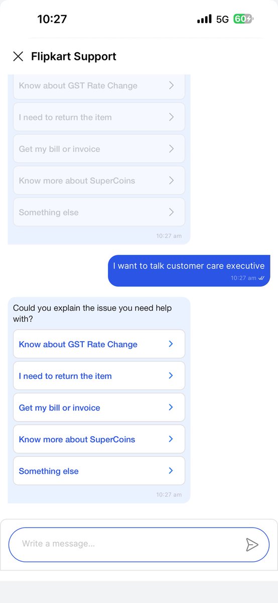 SameerSam0021's tweet photo. @Flipkart @flipkartsupport I truly expected better support. After raising a genuine issue and providing all details, my request was still rejected. As a regular customer, this is disappointing. Please value your customers’ trust and resolve such matters fairly. #CustomerFirst https://t.co/XeCoTEKhuk