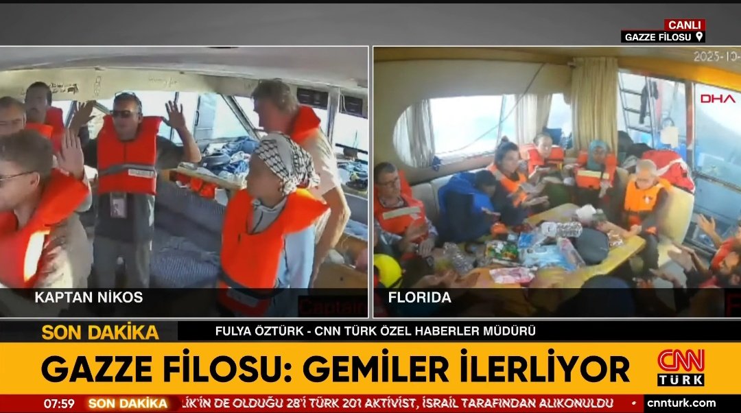 🚨🚨🚨 CNN TÜRK 
.
"لا تزال هناك العديد من السفن تبحر بإتجاه غزه
اقرب سفينه إلى غزه إسمها "Adagio على بعد ساعتين ونصف فقط من ساحل غزه
.
" حاولت ايضا الدخول لمياة مصر الاقليميه لتتقدم لغزه لأقرب نقطه ممكنه.