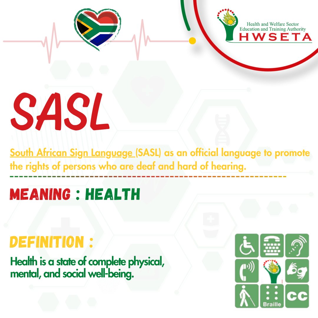 (SASAL) Across 12 official languages, one word stands out for HWSETA this past Month (September Heritage Month) HEALTH — because good health is the foundation on which every future is built.

#WeareEqual #Health #HWSETACares #SouthAfricaHeritage #AllTheWaySouthAfrican