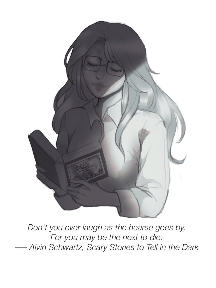 BinkiStudio's tweet image. Inktober: Day 2 - Nostalgia (Scary Stories to Tell in the Dark) 

I use to love these books as a kid and probably why I like spooky movies. 
#Inktober2025