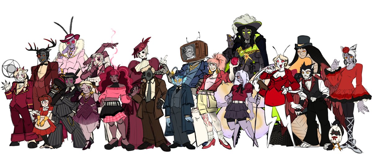 Wanted to redesign the Hazbin characters for fun.
#HazbinHotel