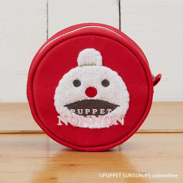 🌟新商品🌟 『#パペットスンスン まるポーチ』 サガラ刺繍が可愛い