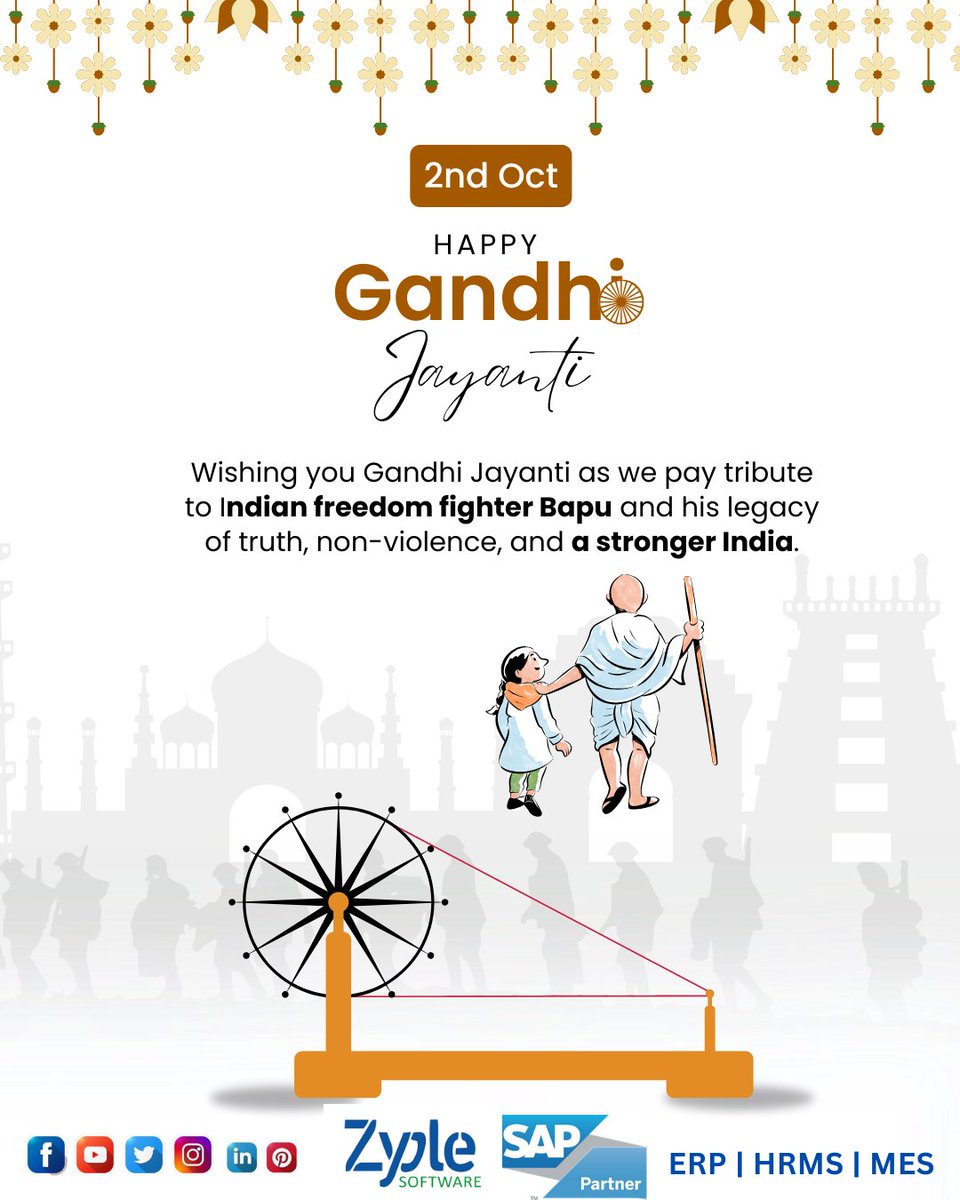 zyplesoftware's tweet image. Honoring the Legacy of Mahatma Gandhi | Gandhi Jayanti 2025

@zyplesoftware 

#GandhiJayanti2025 #MahatmaGandhi #ZypleSoftware #LeadershipWithValues #TruthAndNonViolence #TechForGood #India