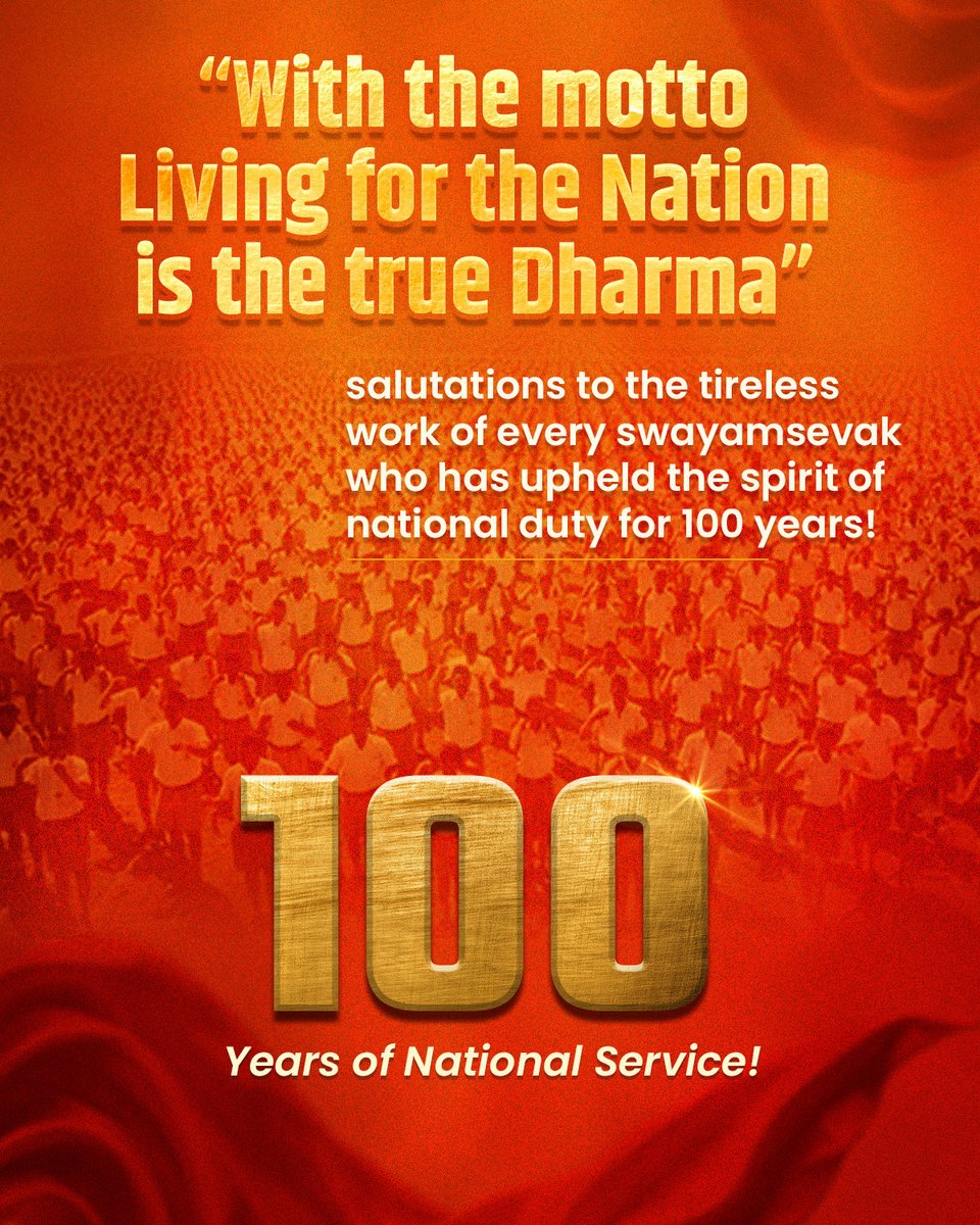 SamirMandrekar's tweet image. 1The sapling planted by the revered Dr Hedgewar has today grown into a mighty banyan tree! His dream of uniting Hindus to build a strong and capable India is now becoming a reality. #RSS100Years