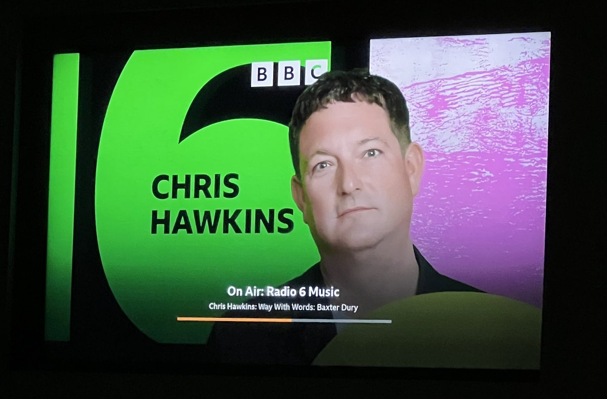 I’m trying to get on with my work, but I’m slightly weirded out <a href="/chris_hawkins/">Chris Hawkins</a> staring at me from the tv