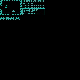 ザナドゥはポケコンでは厳しいけど、XANA-Pとか言う感じでならどうだろう？と思ってドットを少し描いてみた