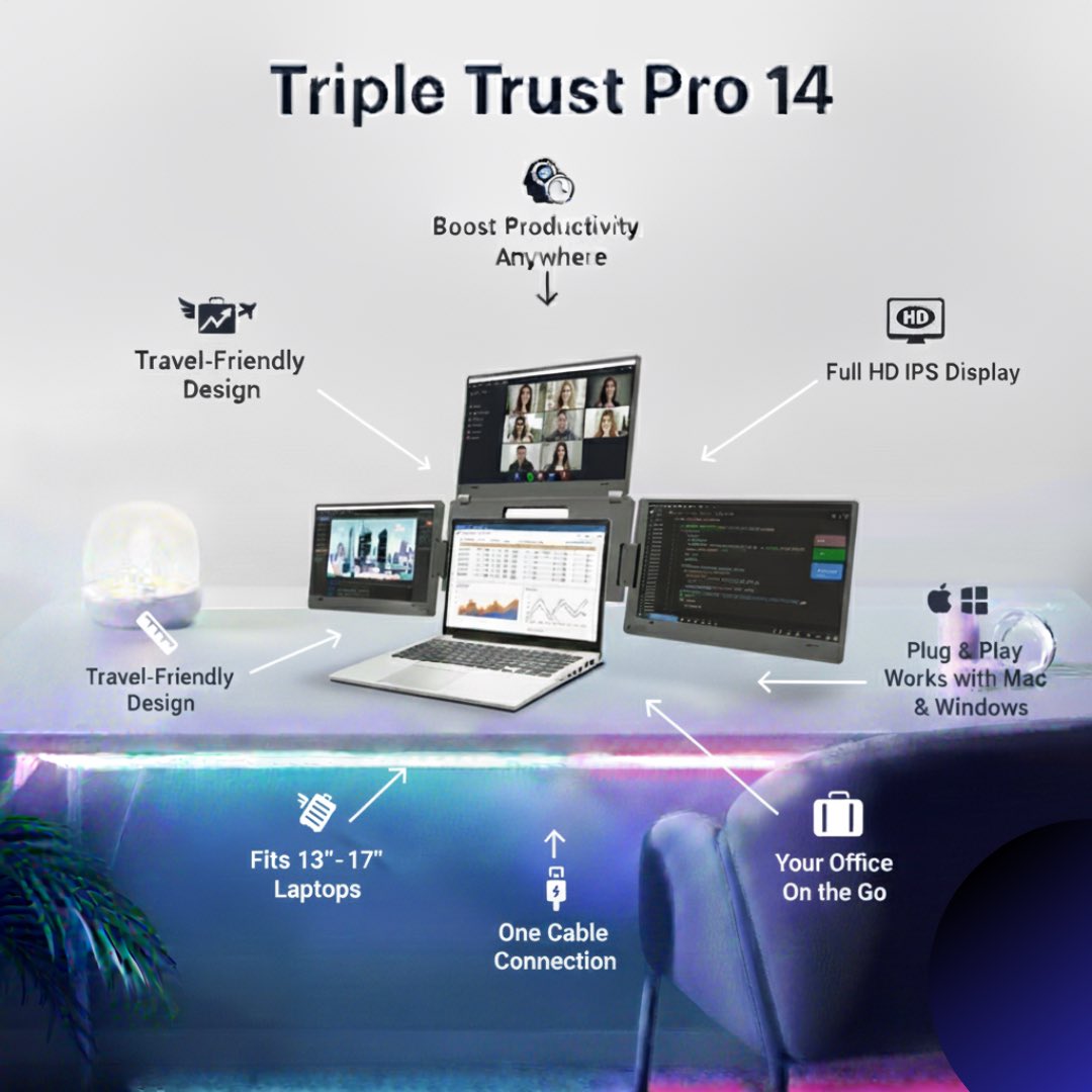 displogia's tweet image. From ✈️ airports to ☕ cafés…
Dual Boost Pro 14 = your entire office in your backpack. 💼 #TravelFriendly