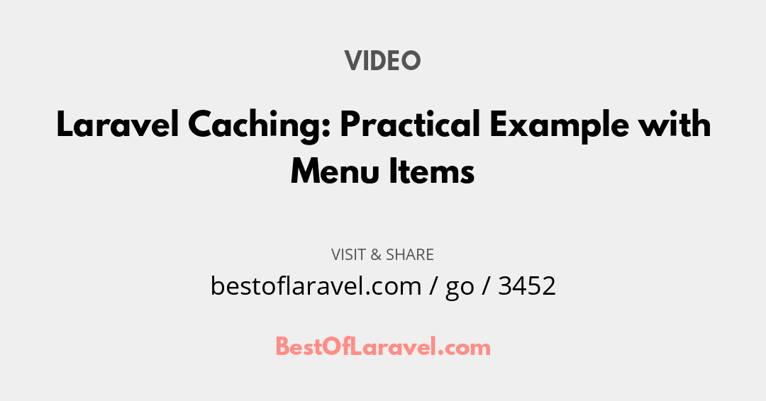 BestOfLaravel's tweet image. #DailyResource

Video by Povilas Korop
Laravel Caching: Practical Example with Menu Items

Read now at
bestoflaravel.com/go/3452

#php #laravel #webdev #javascript #tech #resources #developers