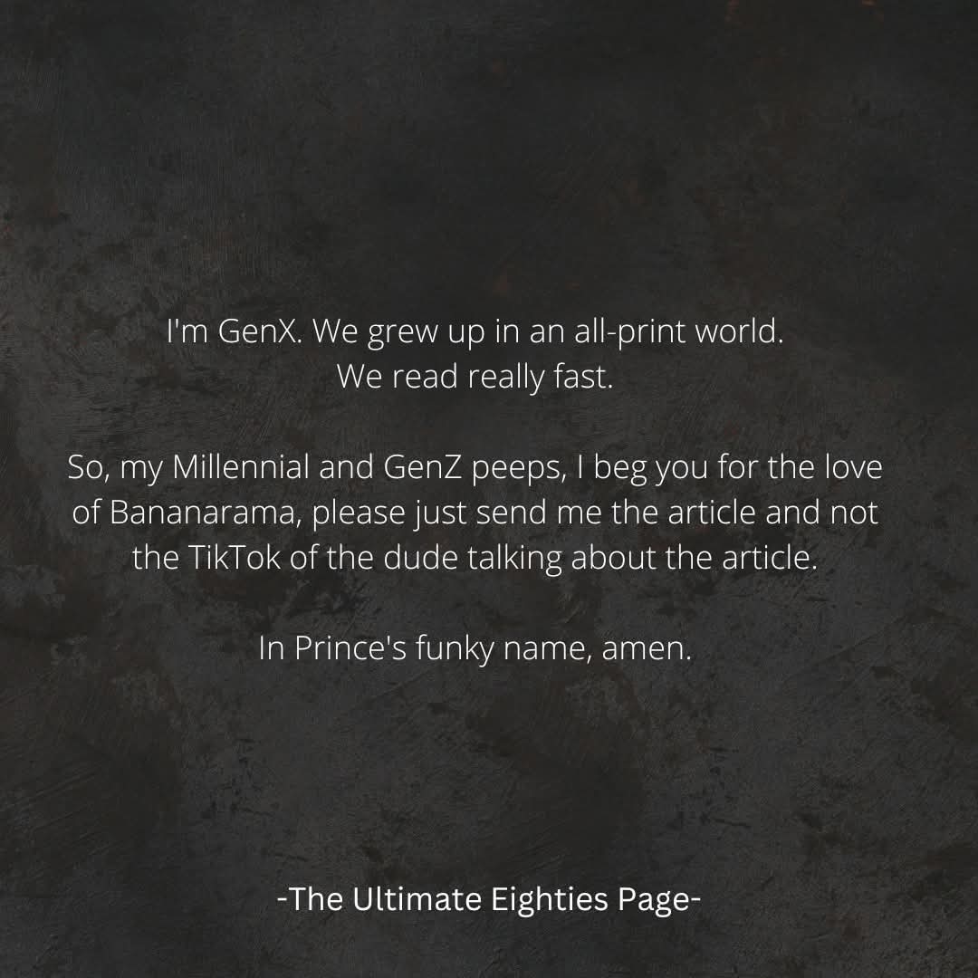 For the love of God, yes!!

#genx