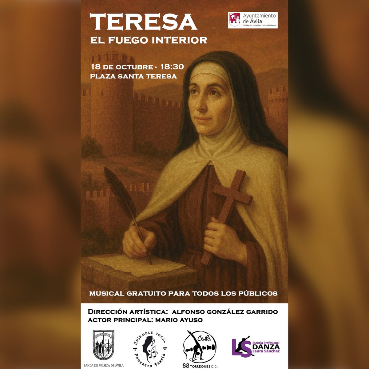 "TERESA EL FUEGO INTERIOR"
Musical Gratuito para todos los públicos No os lo podéis perder!!!