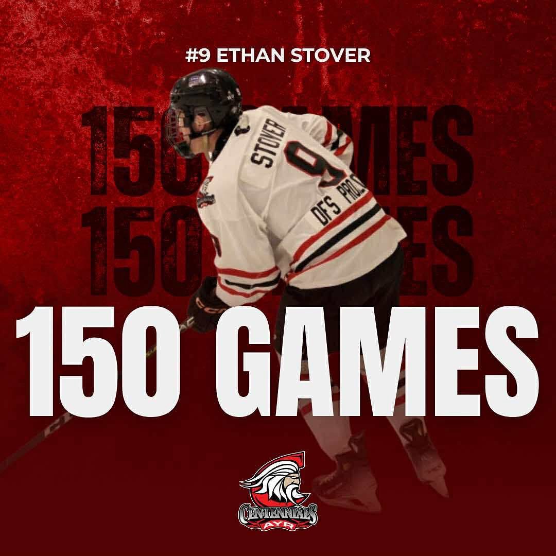 4_cens's tweet photo. π Huge milestone for #9 Ethan Stover!
Ethan has played 150 games as an Ayr Centennial. β€οΈπ€
Congrats Ethan β thank you for your commitment, leadership & dedication to the Cens! π¨π #GoCensGo #AyrCentennials
@AyrCentennials @GOHLHockey @519sportsonline https://t.co/WkNO8CjEmS