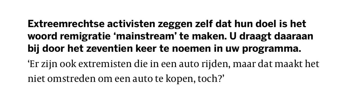 De Volkskrant interviewt <a href="/lidewij_devos/">Lidewij de Vos</a>, die inmiddels het bekende riedeltje kalm afserveert.
