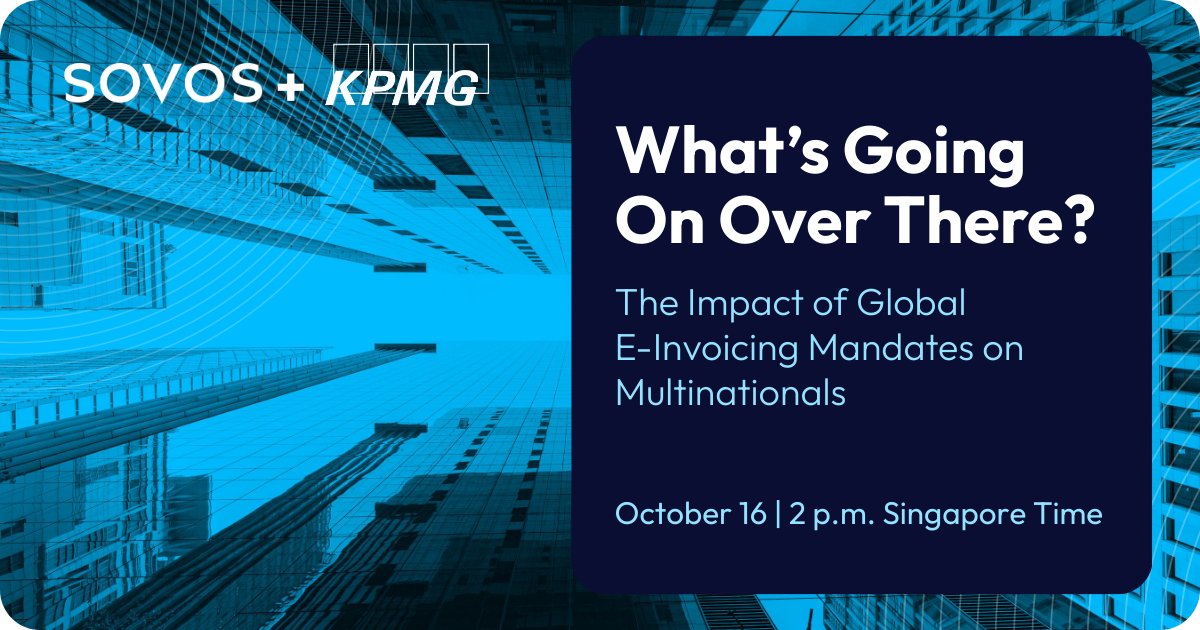 SovosCompliance's tweet image. Global e-Invoicing is evolving—are you ready?
Join our webinar with @KPMG to explore how new mandates in Singapore and Malaysia are reshaping compliance for multinational companies.
🗓️ Save your spot: ow.ly/niZy50X3CgA
#EInvoicing #TaxCompliance #APAC #Singapore #Malaysia…