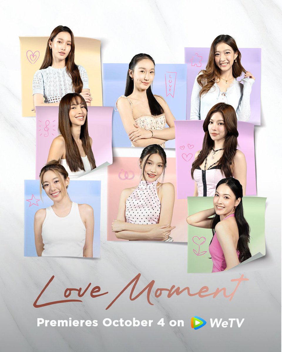 WeTVOfficial's tweet image. 💗 Get ready for the first-ever Girl Love Reality Show! Eight girls face missions that test not only their skills…but also their hearts.

📺 #LoveMoment Premieres 4 October at 17:45 (GMT+8) on WeTV. 

#LoveMomentTH #บทรักLoveMoment #WeTV #WeTVAlwaysMore