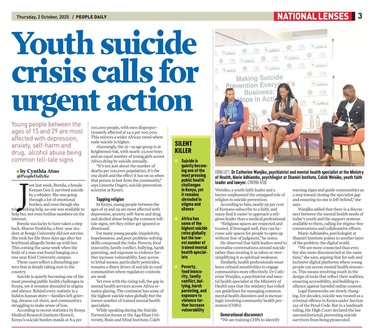 Youth mental health crisis is here.If you're struggling, remember: you are not a burden and your story isn't over.Text a counselor for support at 21094.This is a collective emergency. Government &amp; stakeholders, we need policy, funding and action NOW. The time for silence is over