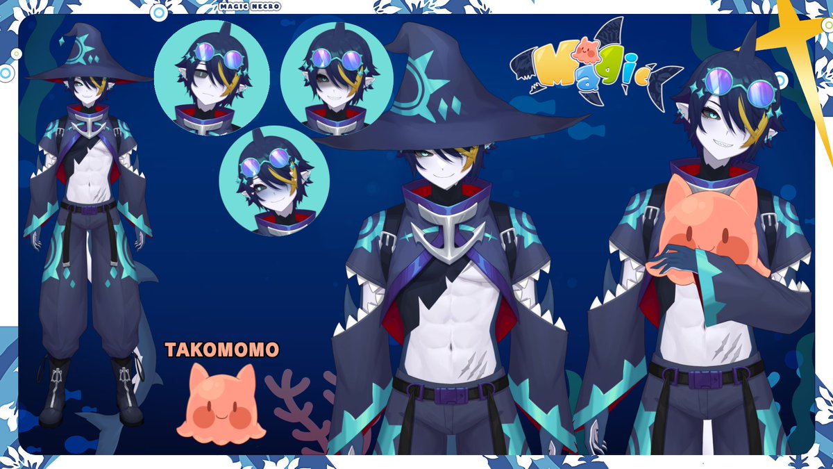 MagicNecroVT's tweet image. It&apos;s time to reintroduce myself.

Hello my dear Takomomo&apos;s my name is Magic Necro I&apos;m a  Monster Shark boy takomancer 

Do you want to be my friend? Im sure we&apos;ll be the best of friends but first how about I turn you into something... cuter?

I promise I wont bite

#MagicNecART