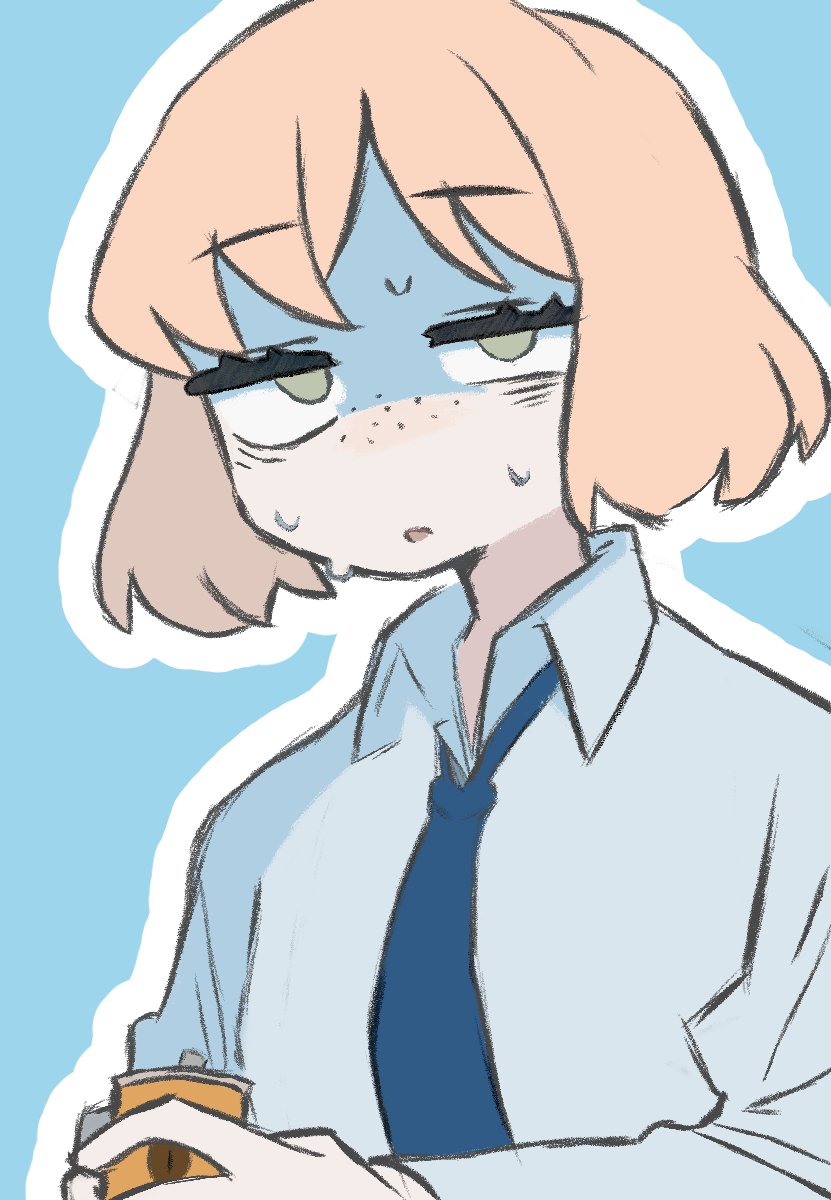 MoonaIzumi's tweet photo. Wagie Ishmael needs her coffee #LimbusCompany https://t.co/DDNbShw9y1