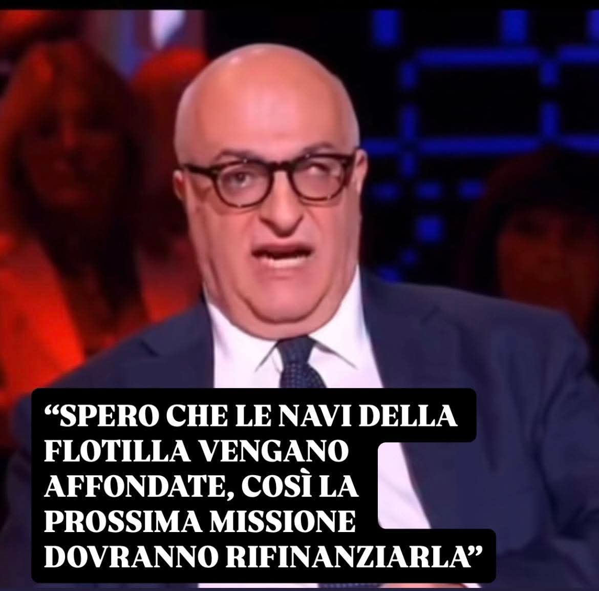 Ieri sera, nelle stesse ore in cui l’equipaggio della Global Sumud Flotilla veniva sequestrato da un governo criminale e l’Italia si riversava nelle piazze per Gaza e per la Flotilla, Mario Sechi si è presentato a “Realpolitik” su Rete 4 e ha pronunciato delle frasi che faccio