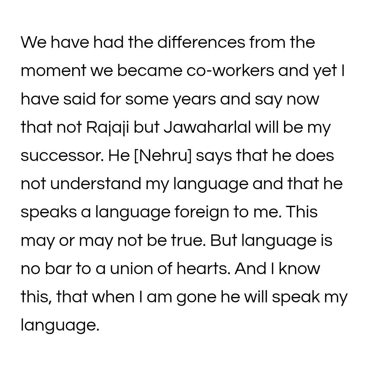 TheNehruBlog's tweet image. Gandhi Ji in AICC Wardha, January 1942:
"Jawaharlal will be my successor."
Happy Gandhi Jayanti ❤️