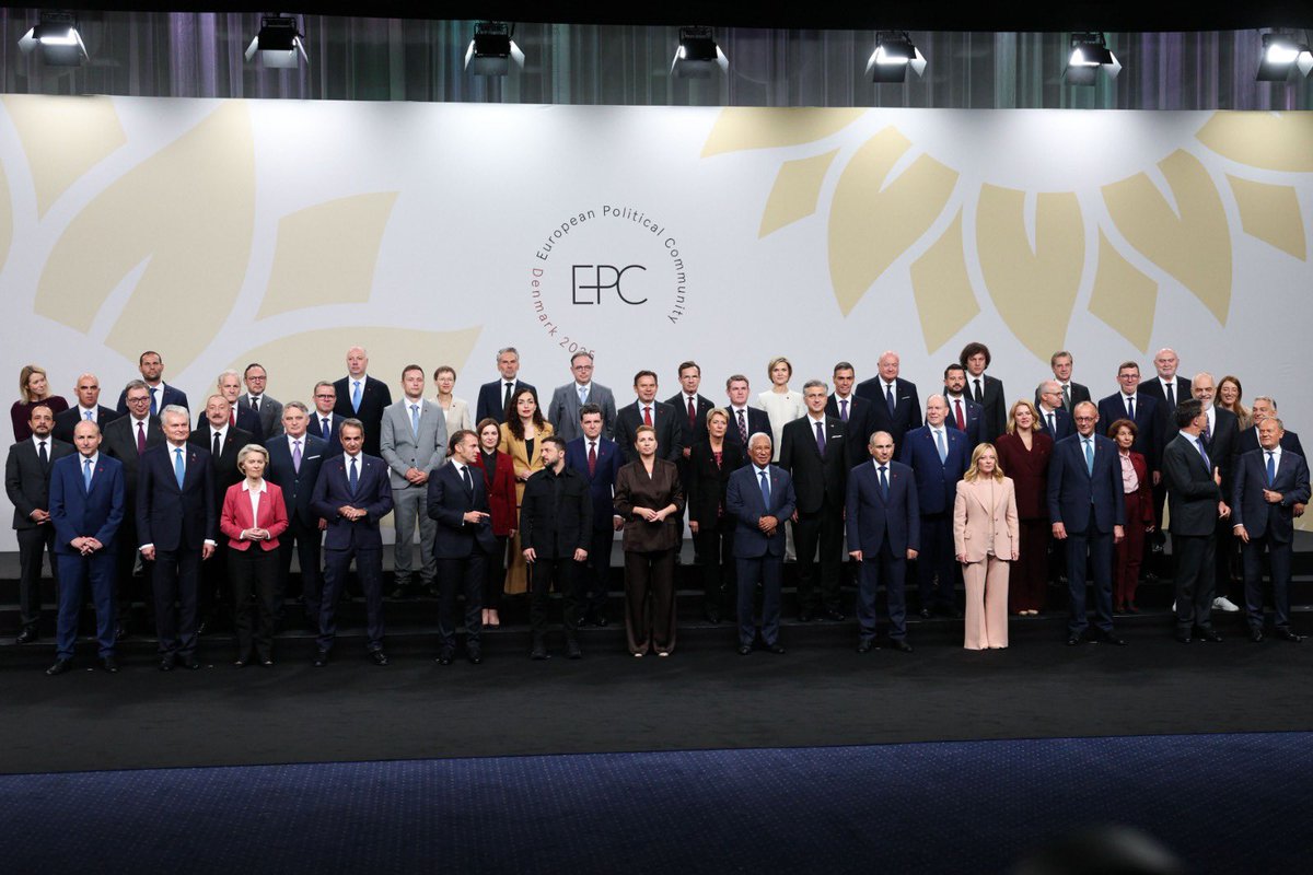 Leaders from across Europe gathered to make our continent stronger and more  secure. Thank you, @Statsmin Mette Frederiksen, for hosting us in  Copenhagen for the 7th #EPC meeting., image size:1200x800