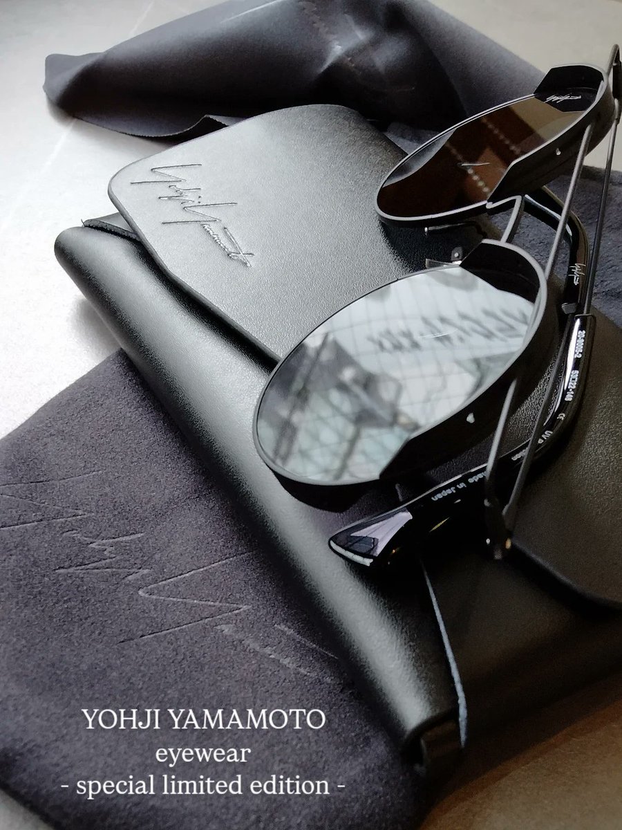 本日のおすすめ YOHJI YAMAMOTO 限定サングラス ラウンドスタイル 本革
