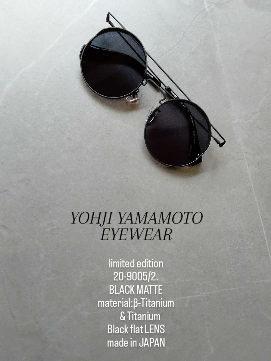 本日のおすすめ YOHJI YAMAMOTO 限定サングラス ラウンドスタイル 本革