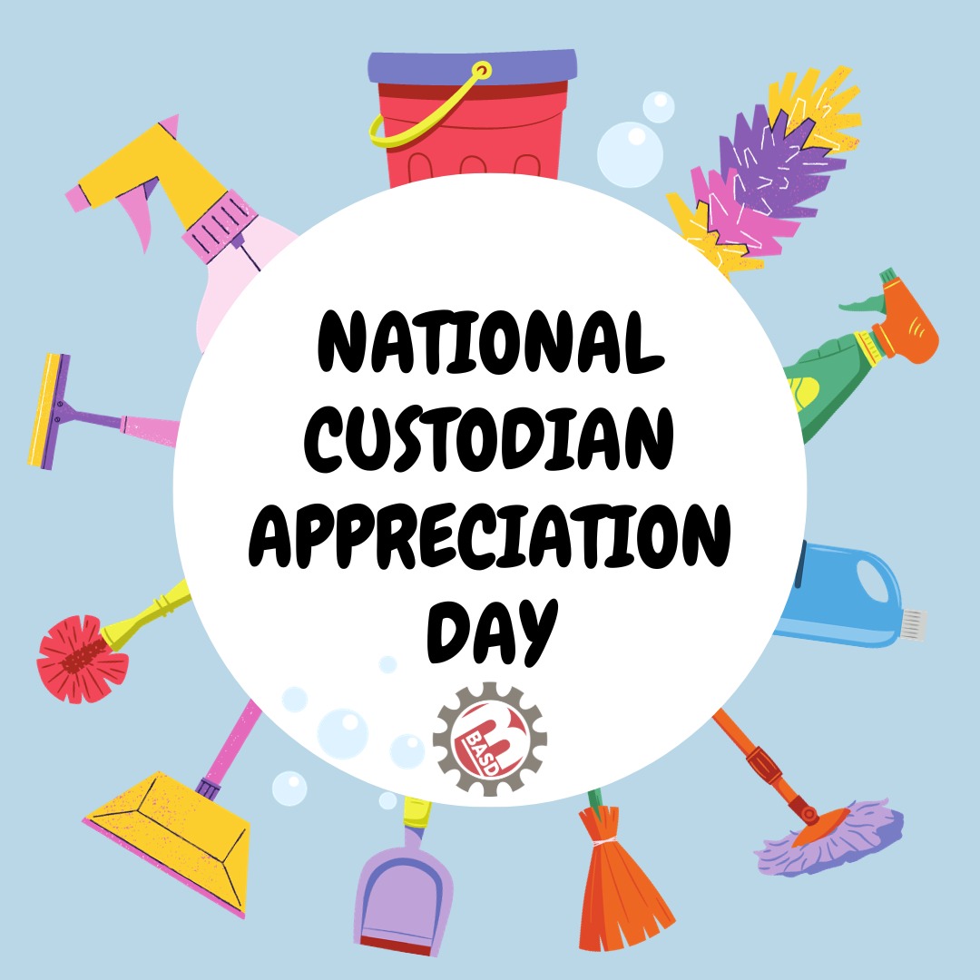 BethlehemAreaSD's tweet image. 🧼 Today we celebrate National Custodian Day!
We extend our heartfelt thanks to the incredible custodial staff across BASD who work tirelessly to keep our schools clean, safe, and welcoming. Your dedication does not go unnoticed!
#NationalCustodianDay #BASDproud #BASDcommunity