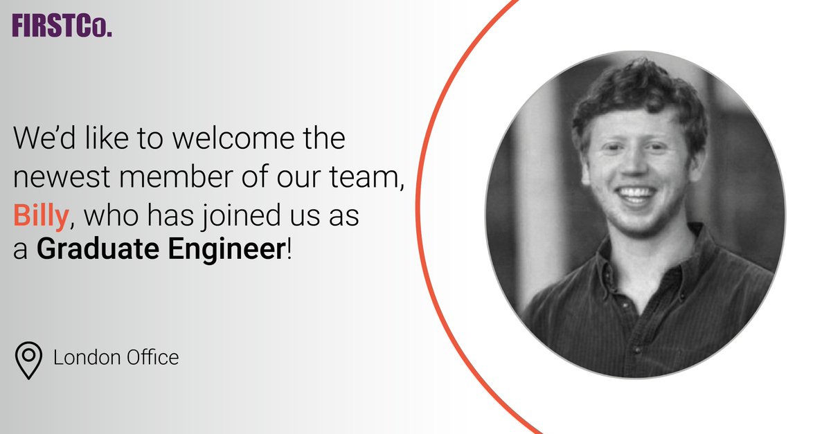 FirstcoUK's tweet image. We’re excited to welcome Billy to the team this week! Billy joins Firstco as a Graduate Engineer after recently completing his MSc in Mechanical Engineering at @ucl. #engineer #graduate #mechanicalengineering #earlycareers #charity #Firstco