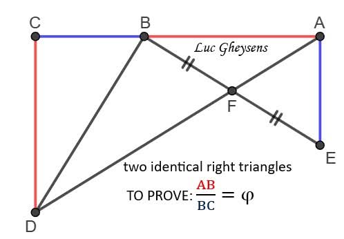 PHI-problem (phi = the golden ratio) (A,B and C are collinear)