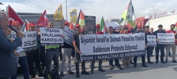 In Istanbul Yenibosna Warehouses today, we raised our voices against the barbaric crimes of Zionist Israel attacking the Sumud Flotilla carrying humanitarian aid to Gaza.
📢 Down with Zionist Israel!
📢 The Palestinian people are not alone!
📢 The ‘Sumud Flotilla’ is not alone!