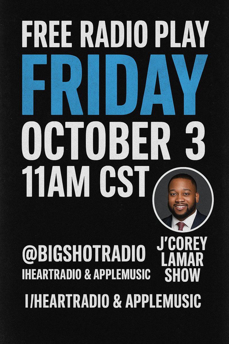 Veebee565731891's tweet photo. π¨ BIG NEWS! π¨
My song βLet Me Nowβ will play on Big Shot Radio, iHeartRadio & Apple Music this Fri, Oct 3 @ 11 AM CST! πΆπ₯
π» iHeart: https://t.co/uoKWzdco1b
π» Apple: https://t.co/chhVaGzJjW
Follow @GoDjJCoreyLamar & join the global listen party! ππ₯
#Veebe #AppleMusic https://t.co/27rh1Nb098