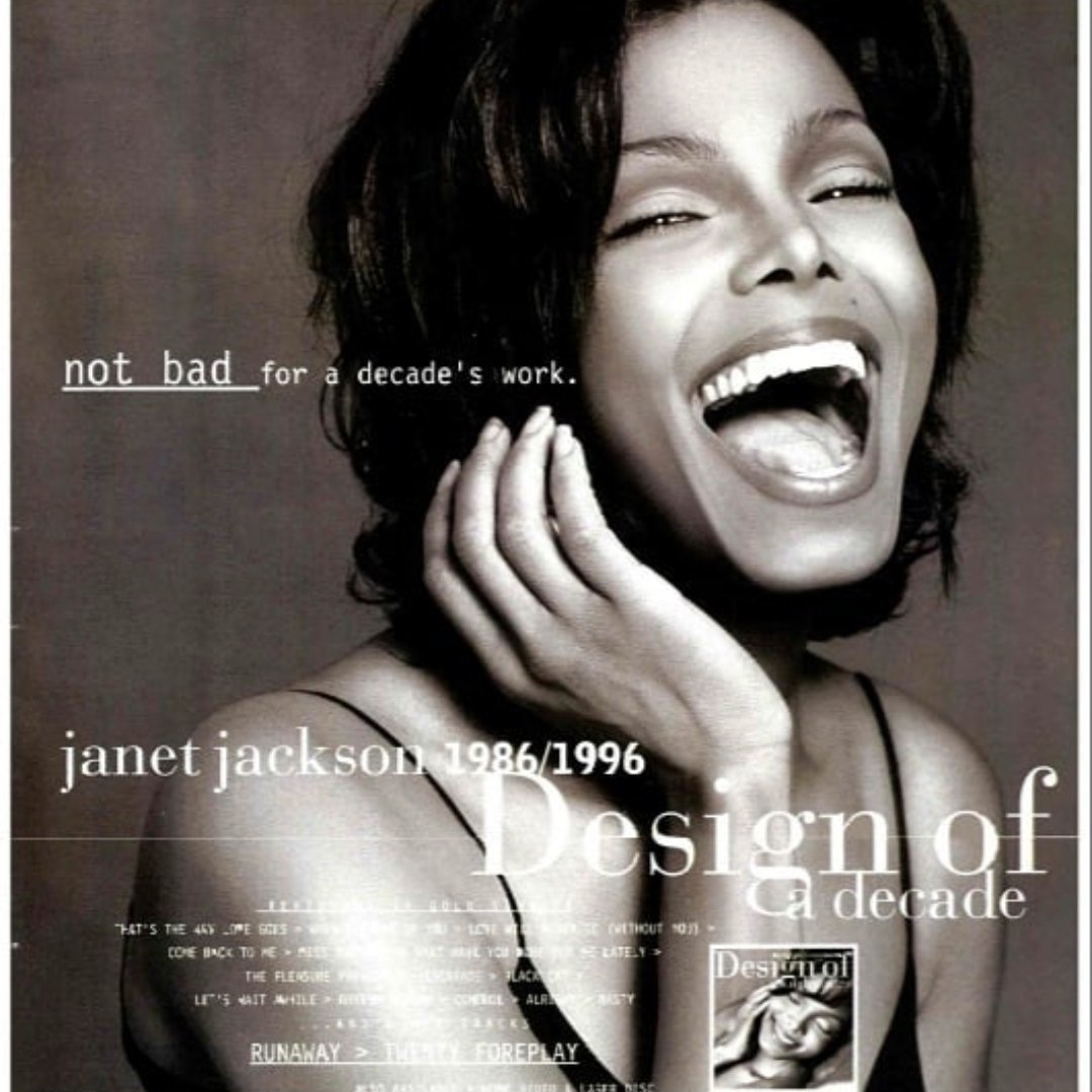 myfizzypop's tweet photo. 30 yrs since #JanetJackson released her first hits collection, #DesignOfADecade, #onthisdayinpop in 1995. A truly groundbreaking artist who was still at the top of her game when this was released - a pop event. What was ur fave JJ track from 86 to 95?
https://t.co/bZMvHrO5gI https://t.co/Q9gbu6jPSV