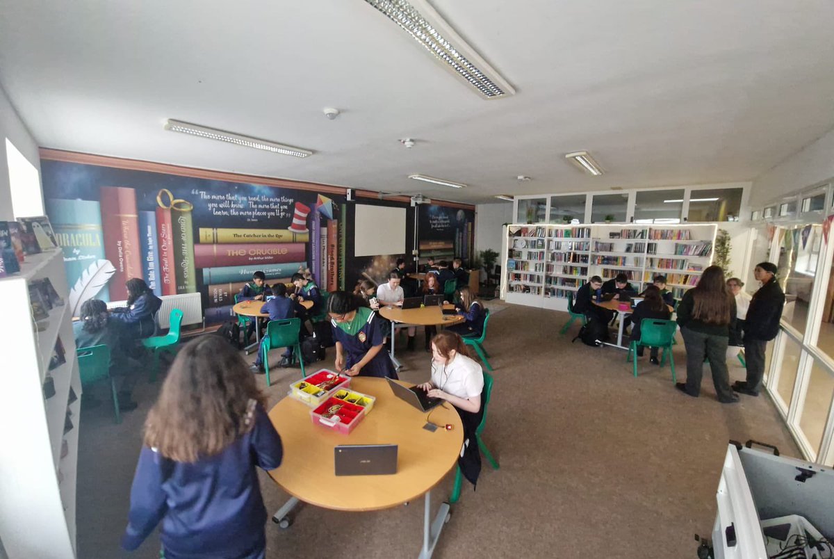 ArdscoilT's tweet image. Our junior coders rocked the Microbits in the library this Wednesday! A code for a virtual pet hamster and a cool demo of Microbit-to-Microbit communication were some of the projects.
📍 Where: The Library
🗓️ When: Every Wednesday
⏰ Time: Lunchtime
##CodingClub #MicrobitProj