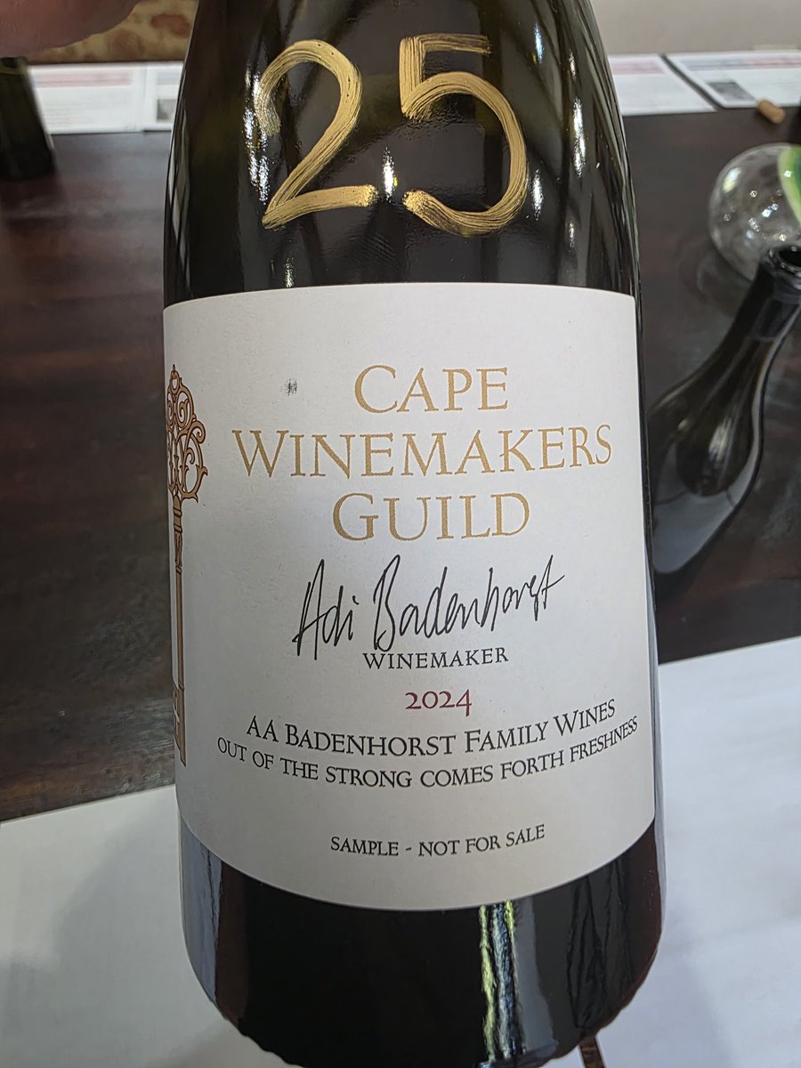 <a href="/CapeWinemakersG/">CapeWinemakersGuild</a> <a href="/SouthernSunGrp/">Southern Sun</a> <a href="/StraussFineWine/">Strauss & Co Fine Wine Auction</a> <a href="/StellWineRoute/">Stellenbosch Wine Routes</a> <a href="/stellenboschcab/">Stellenbosch Cab</a> <a href="/SandtonCity/">Sandton City</a> <a href="/SandtonCentral/">Sandton Central</a> <a href="/ErnieEls_Golf/">Ernie Els</a> <a href="/TheBig_Easy/">Ernie Els</a> <a href="/ernieelswines/">Louis Strydom</a> <a href="/boschkloofwines/">Boschkloof Wines</a> <a href="/RKershawWines/">KershawWines</a> <a href="/winesofelgin/">winesofelgin</a> <a href="/chardonnaysouth/">Chardonnay Association of South Africa</a> <a href="/DewaldtHeyns/">Dewaldt Heyns</a> <a href="/Swartland/">Swartland Wine & Olive Route</a> <a href="/Shiraz_SA/">Shiraz_SA</a> <a href="/Savagewines/">Savage</a> <a href="/lismorewine/">Samantha O'Keefe</a> <a href="/NeilEllisWines/">Warren Ellis</a> <a href="/beeslaarwine/">Abrie Beeslaar</a> <a href="/PinotageSA/">Pinotage Association</a> <a href="/Beaumontwines/">Beaumont Winery</a> <a href="/BotRiverWines/">BotRiverWines</a> Cape Winemakers Guild 

Adi Badenhorst

AA Badenhorst Family Wines “Out of the Strong Comes Forth Freshness” Swartland Carignan 2024

The 'Polarizing Bonbon'

Adi's Enigma: Do You Dare? 😜 Scoring a bold MC96, this Carignan is pure Badenhorst: pretty yet polarizing. It's perfumed