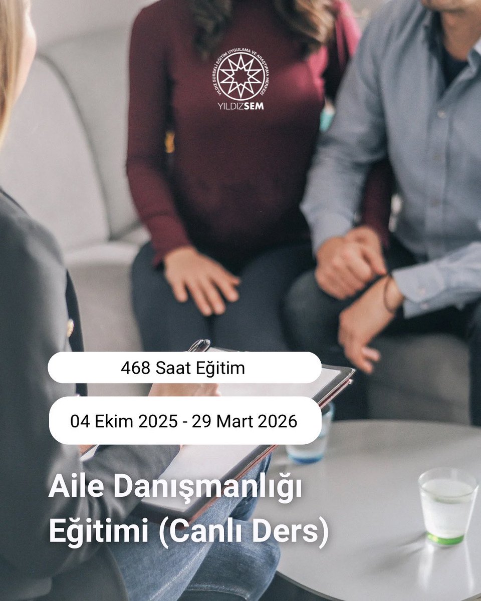 🎓 Aile Danışmanı olmak ister misiniz?
✔️ 468 Saat Canlı Eğitim
✔️ Yıldız Teknik Üniversitesi Sertifikası
✔️ Profesyonel Akademisyen Kadro

📅 Başlangıç: 4 Ekim 2025
📲 Hemen kaydol, yerini garantile!

sem.yildiz.edu.tr/orgun-canli-eg…