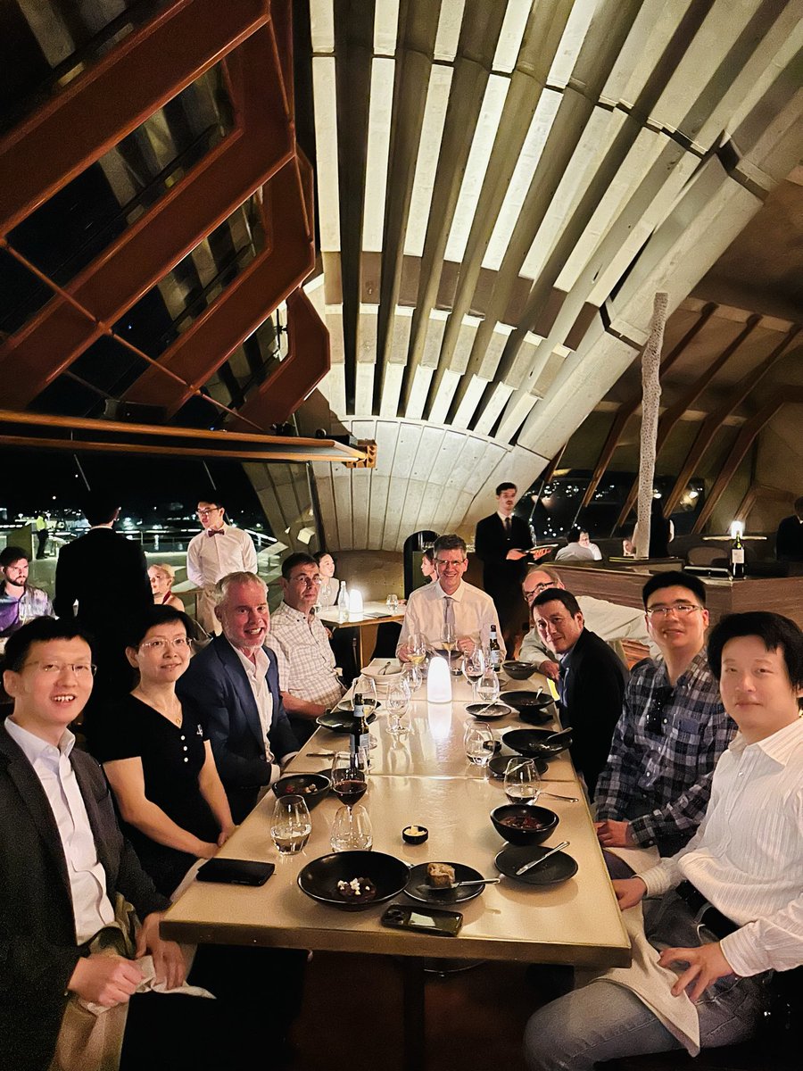 ProfBenEggleton's tweet image. Last night we gathered with colleagues and friends of IPOS @Sydney_Uni for the biennial Peter Domachuk Memorial Lecture from Prof. Shanhui Fan (@Stanford), one of the world’s leading minds in photonics and electromagnetism.
We closed with spectacular dinner at the Opera House.
