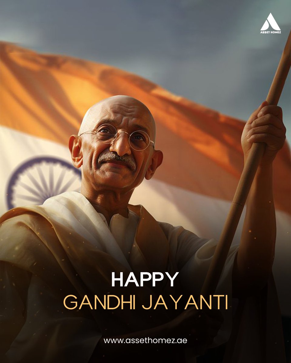 AssetHomez's tweet photo. Honoring the man who taught us peace, truth, and courage. Happy Gandhi Jayanti https://t.co/70RDd0hB9f