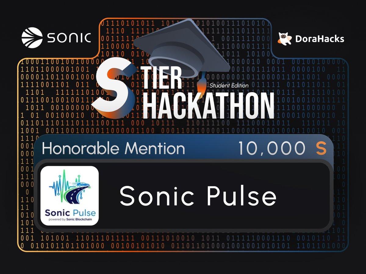 SonicWorldHQ's tweet photo. Sonic Pulse is a real-time, on-chain coordination layer for autonomous vehicles and IoT.

Built on Sonic for sub-second finality, no gas fees, and trustless rule enforcement.

🎖️ 10,000 $S
🔗 https://t.co/3HUBLSzR7b https://t.co/t9xtYKc3Xw