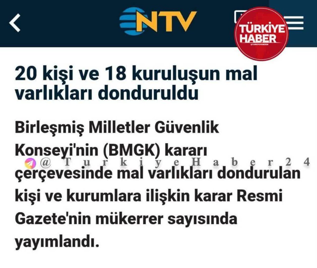 ✨ترک میڈیا نے اطلاع دی ہے کہ ترکیہ نے بعض ایرانی اداروں اور افراد پر پابندیاں عائد کی ہیں۔

🔹ترکیہ ٹوڈے نےلکھا کہ انقرہ نے ایران کی مبینہ ’’یورینیم افزودگی کی سرگرمیوں‘‘سے متعلق متعدد افراد اور اداروں کے اثاثے منجمد کر دیے ہیں۔
👈یہ لعین اردوگان امریکہ کا سب سے تعبدار کتا نکلا