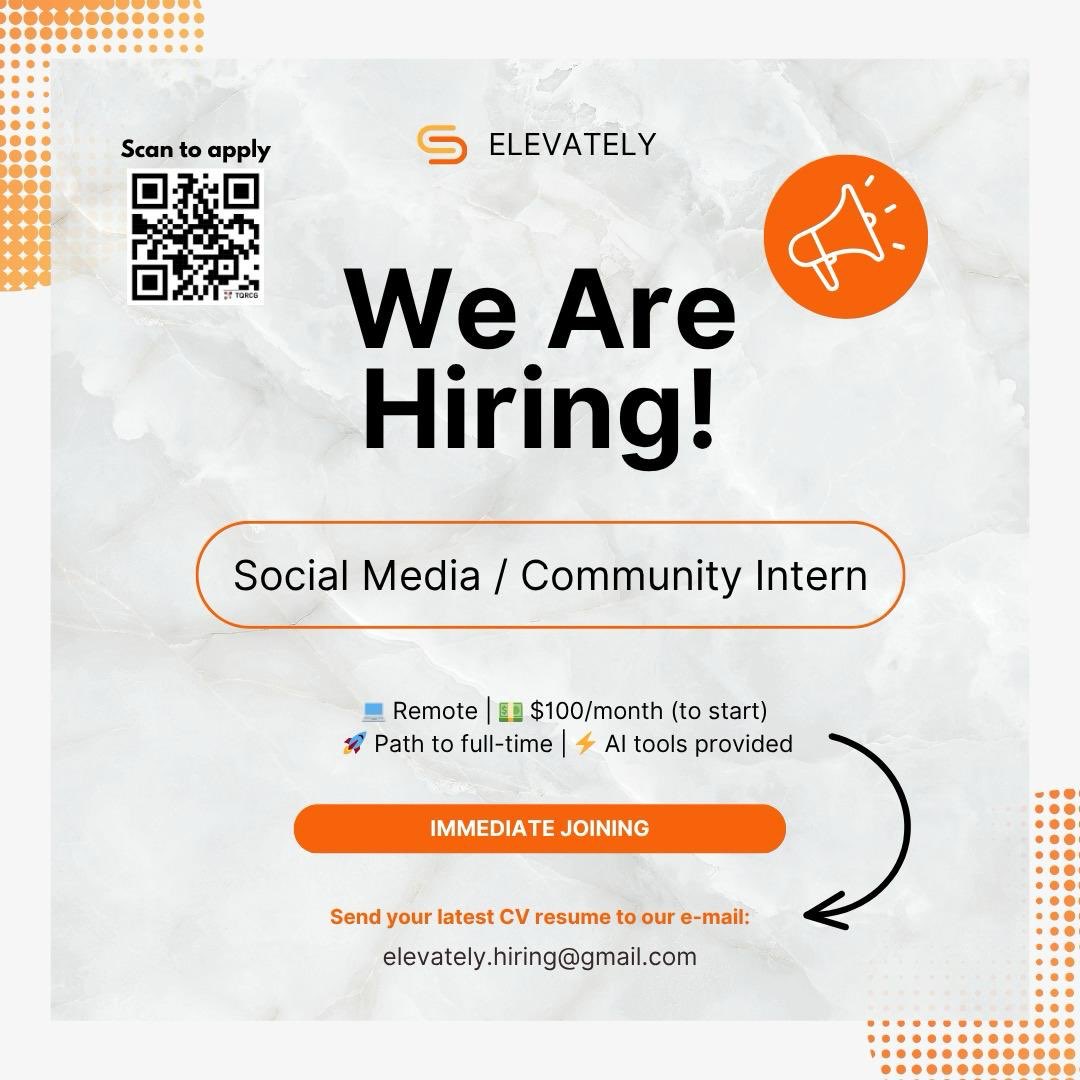 wtftusharr's tweet photo. 🚀 Hiring: Community &amp; Social Media Interns
Work directly with the CEO of a US startup &amp; build global communities. Great launchpad for growth/marketing careers!
Apply link in comments 👇 https://t.co/F9SMxCjO8k