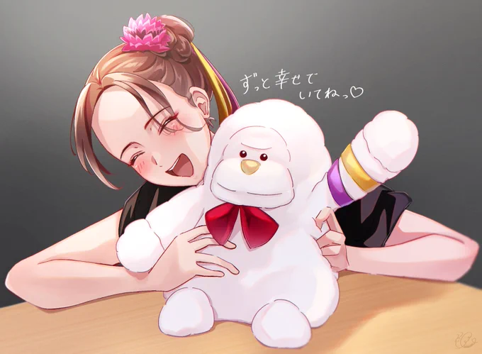 杏ちゃんが1日でも多く笑顔でいられますように… 幸せそうに笑う杏ちゃんが大好きです… #InaminTown #伊波杏樹 #伊波杏樹さんを可愛く描けるようになりたいの会