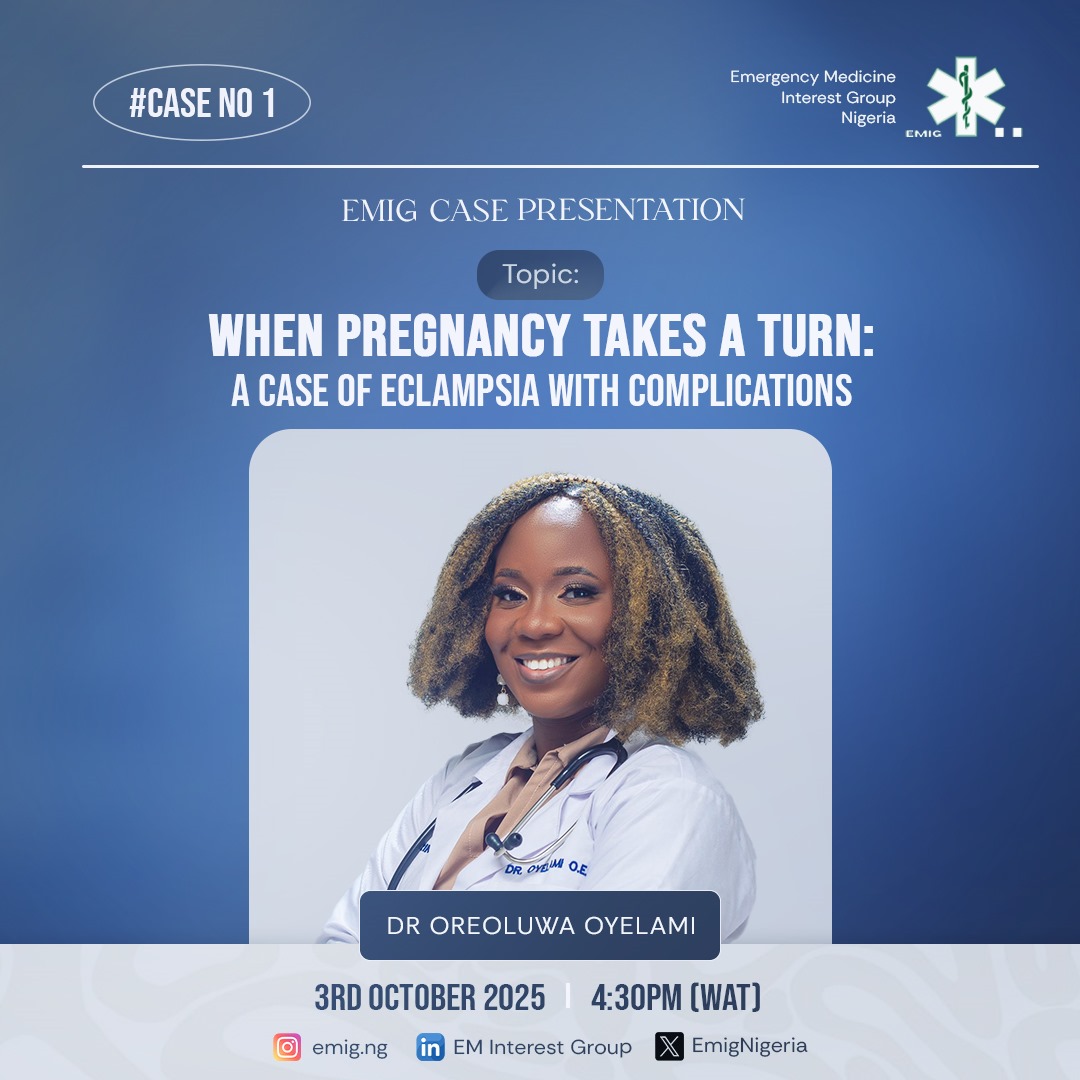 October starts with the right energy.

We'll be kick-starting our Case Presentation Series tomorrow as Dr Oreoluwa presents the case titled: When Pregnancy takes a turn; A case of Eclampsia with complications.

We are ready to dive in!
#Emignigeria #independenceday2025 #October