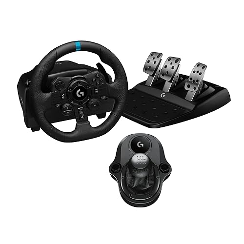 PxiPlays's tweet photo. I just received a contribution towards Logitech G923 Racing Wheel and Pedals, TRUEFORCE Force Feedback + Logitech G Driving Force Shifter - Real Leather, For PS5, PS4, PC, Mac - Black -  from Hextrasher1975 via Throne. Thank you! https://t.co/fUk8SfwU0q #Wishlist #Throne https://t.co/tLufhmqXYr