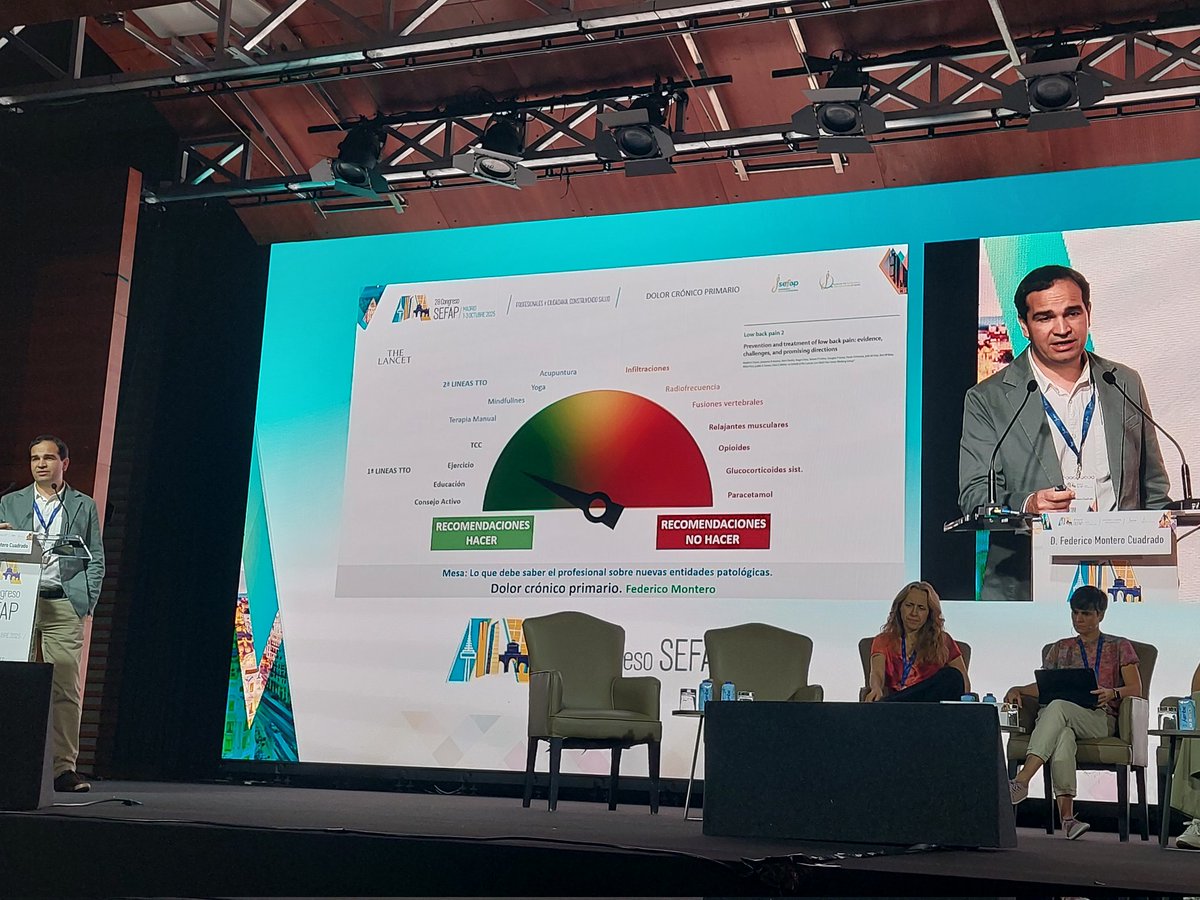Nuestro compañero del #sacyl <a href="/FEDERICOMONTER4/">FEDERICO MONTERO</a> hablándonos del Dolor Crónico en el #28CongresoSEFAP, cambios de paradigma, sobreprescripción y trabajo realizado en las unidades de afrontamiento activo para el dolor en AP