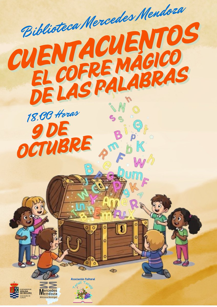 El jueves 9 de octubre comenzamos con un cuentacuentos a cargo de Turulí-Turulé.
No te lo pierdas !!