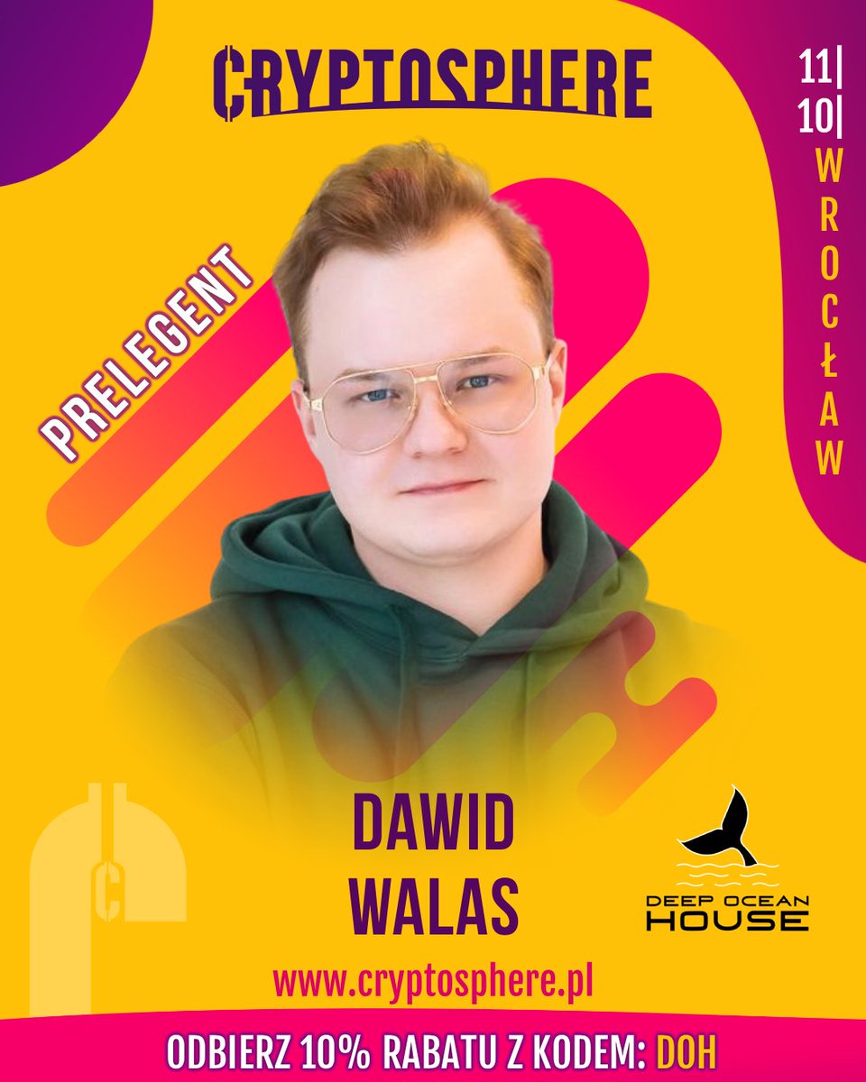 🏠💹 Tokenizacja nieruchomości to nie science fiction – to dzieje się teraz!
Na #CryptoSphere (11.10, Wrocław) Dawid Walas z <a href="/DeepOceanHouse/">Deep Ocean House</a> pokaże praktyczne aspekty RWA i jak blockchain zmienia inwestycje w real estate.

🎟 Bilety 👉 cryptosphere.pl
 (kod DOH = -10%)