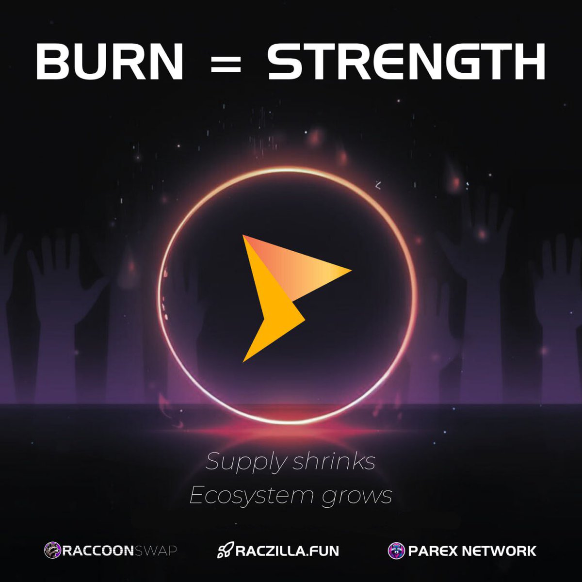 parexnetwork's tweet image. 🔥 In every ecosystem, burn matters.

In #Raczilla, each new token launch contributes to the burn mechanism — reducing supply, strengthening #PRX.

And soon… a whole new way of using burn will empower the community itself. 🗳👀